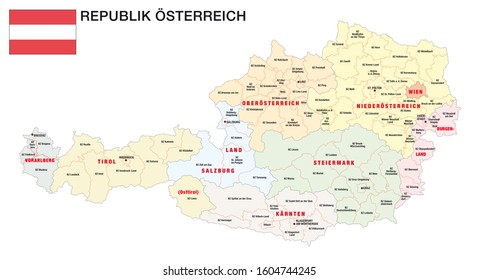 1,033 Austria province map Images, Stock Photos & Vectors | Shutterstock