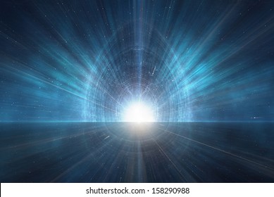 New age spiritual concept background - Cosmic gate - heaven's gate