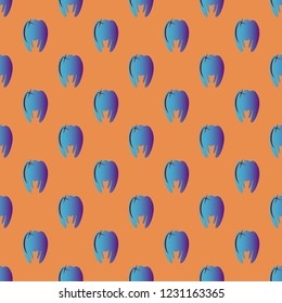 New amazing seamless pattern with colored tooth.