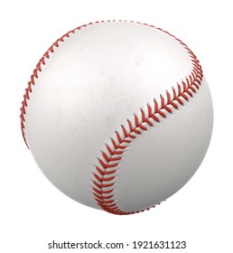 New Baseball 3D illustration on white background