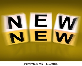 New Blocks Displaying Introductory Recent Modern or Newness