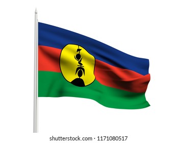 3d Rendering New Caledonia Flag Waving Stock Illustration 1092527357