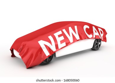 New Car Covered With A Blanket