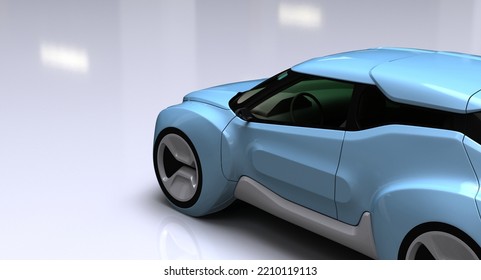 New Car Product Teaser Showcase, Electric SUV Design - 3D Illustration