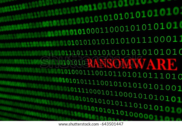 New Computer Virus Named Wannacry Ransomware Stock Illustration