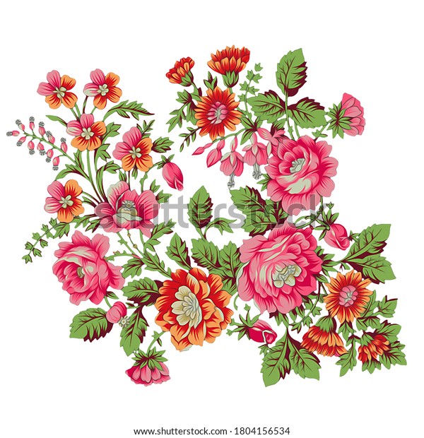 New Digital Textile Design Flowers Digital Stock Illustration 1804156534