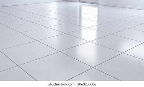 New floor tiles concept. Ceramic tile on the floor - 3d rendering