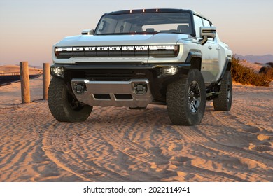 New GMC Hummer EV - Electric Pickup With A Capacity Of More Than 1,000 .3D Illustration.