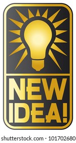 new idea light bulb 