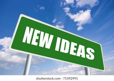 New ideas roadsign