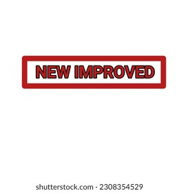 NEW Improved red stamp  on white background

