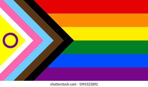 New Inclusive LGBTQI Flag For All The Community Illustration