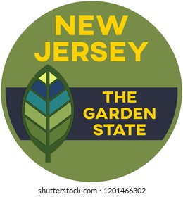 New Jersey Garden State Digital Badge Stock Illustration 1201466302 ...