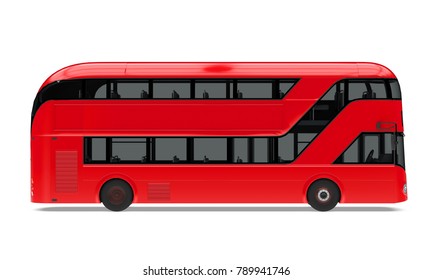 New London Double Decker Bus Isolated Stock Illustration 789941746 ...