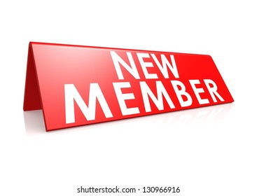 New Member Tag In Red