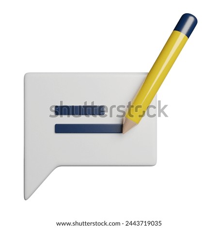 New Message Writing 3D Rendering Illustration