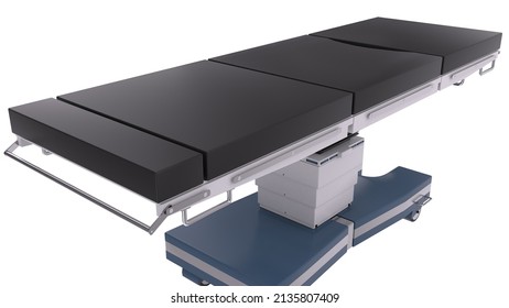 New And Modern Medical Table On A White Background.Operating Table.3d Rendering.