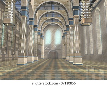 New sight at a medieval interior