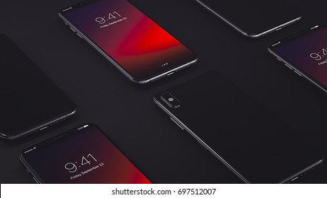 New Smartphone Fall 2017 3D Illustration