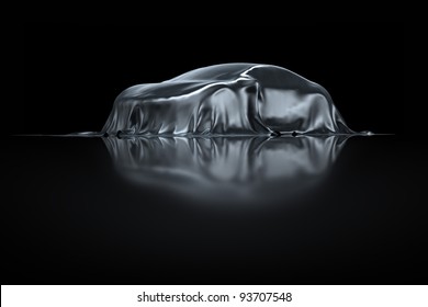 New Sports Car Presentation Silver Fabric