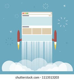 New website launch like a rocket
