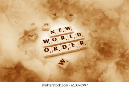 New World Order Blocks 3D Illustration.