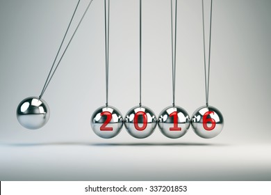 New Year 2016 - Balancing Balls Newton's Cradle