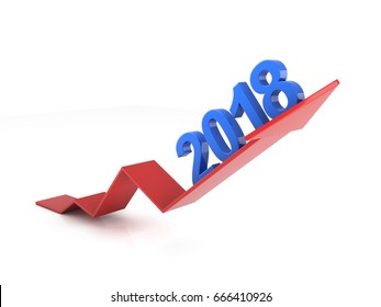 New Year 2018 - 3D Rendering Image