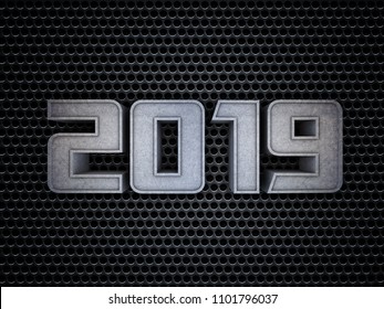      New Year 2019 - 3D Rendered Image 