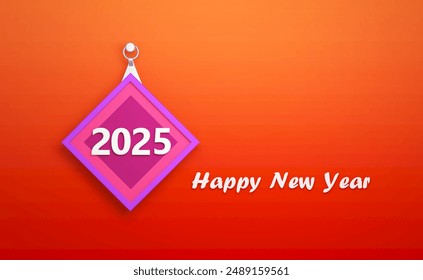 New Year 2025 Creative Design Concept with sign board - 3D Rendered Image	
 - Powered by Shutterstock