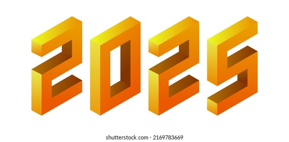 New Year 2025 Golden Color Design Stock Illustration 2169783669  Shutterstock