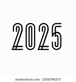 New year "2025" minimal typography on white background - Powered by Shutterstock