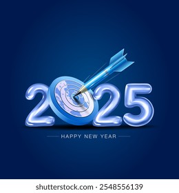 New Year 2025 - World educational skills development, target and resolution creative concept. - Powered by Shutterstock