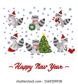 Christmas Raccoon Images, Stock Photos & Vectors | Shutterstock