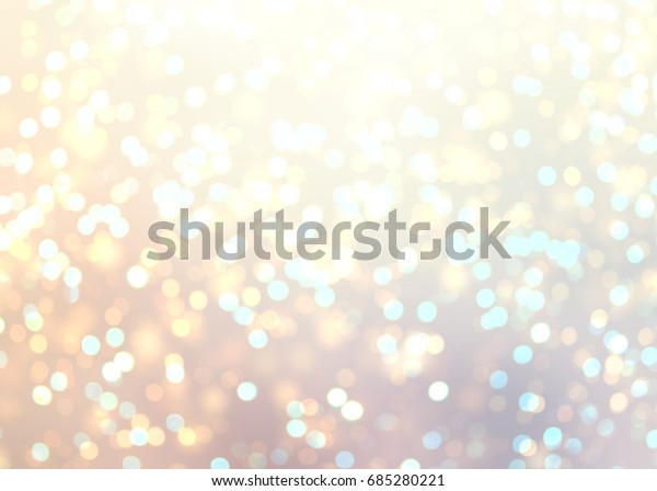 New Year Golden Glitter Pastel Blurred Stock Illustration 685280221