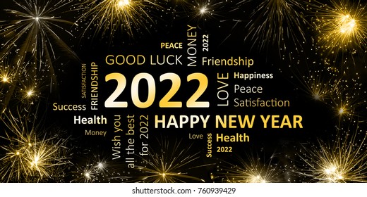 new year greeting card 2022