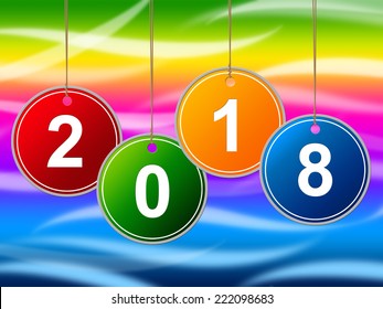 New Year Representing Two Thosand Eighteen And Celebrate
