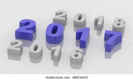 new year,3D rendering