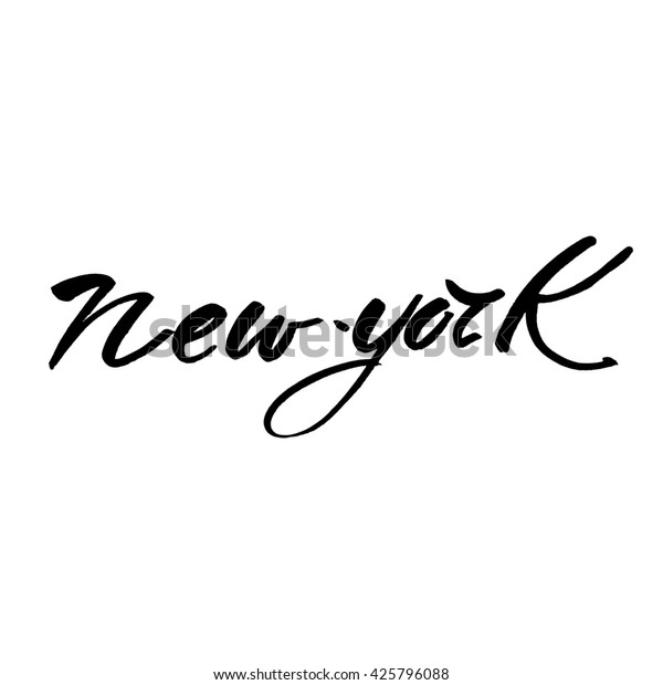 New York City Lettering Design Template Stock Illustration