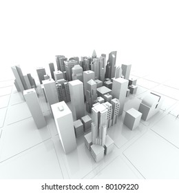 New York City (rendered, White, 3d)