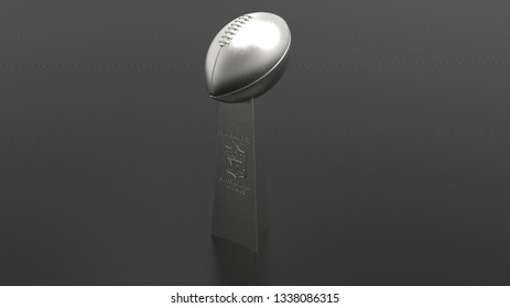 New York, NY / USA - March 13th 2019: Vince Lombardi Trophy NFL