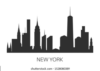 New York City Skyline Vector Illustration Stock Vector (Royalty Free ...