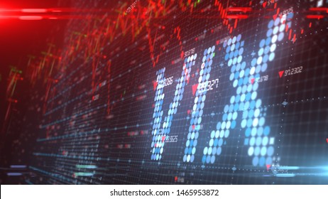 NEW YORK, USA - JULY 2019: VIX Volatility Index Is A Measure Of The Stock Market's Expectation Of Volatility - 3D Illustration Rendering