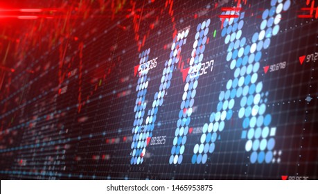 NEW YORK, USA - JULY 2019: VIX Volatility Index Is A Measure Of The Stock Market's Expectation Of Volatility - 3D Illustration Rendering