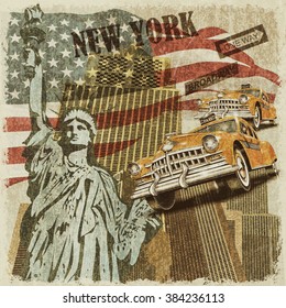 New York Vintage Poster.