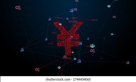 New Yuan Digital Currency Of China, Red Line Circuit Design