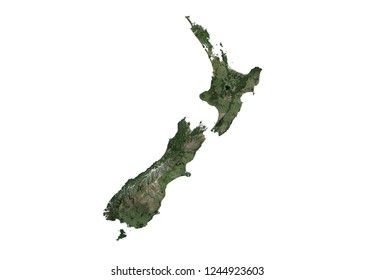 New Zealand Map (3D Illustration)