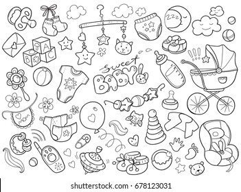 Baby Drawing Stock Illustrations, Images & Vectors | Shutterstock