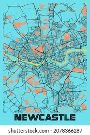 Newcastle - United Kingdom Gloria City Map