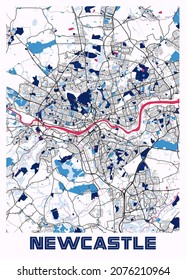 Newcastle - United Kingdom MilkTea City Map